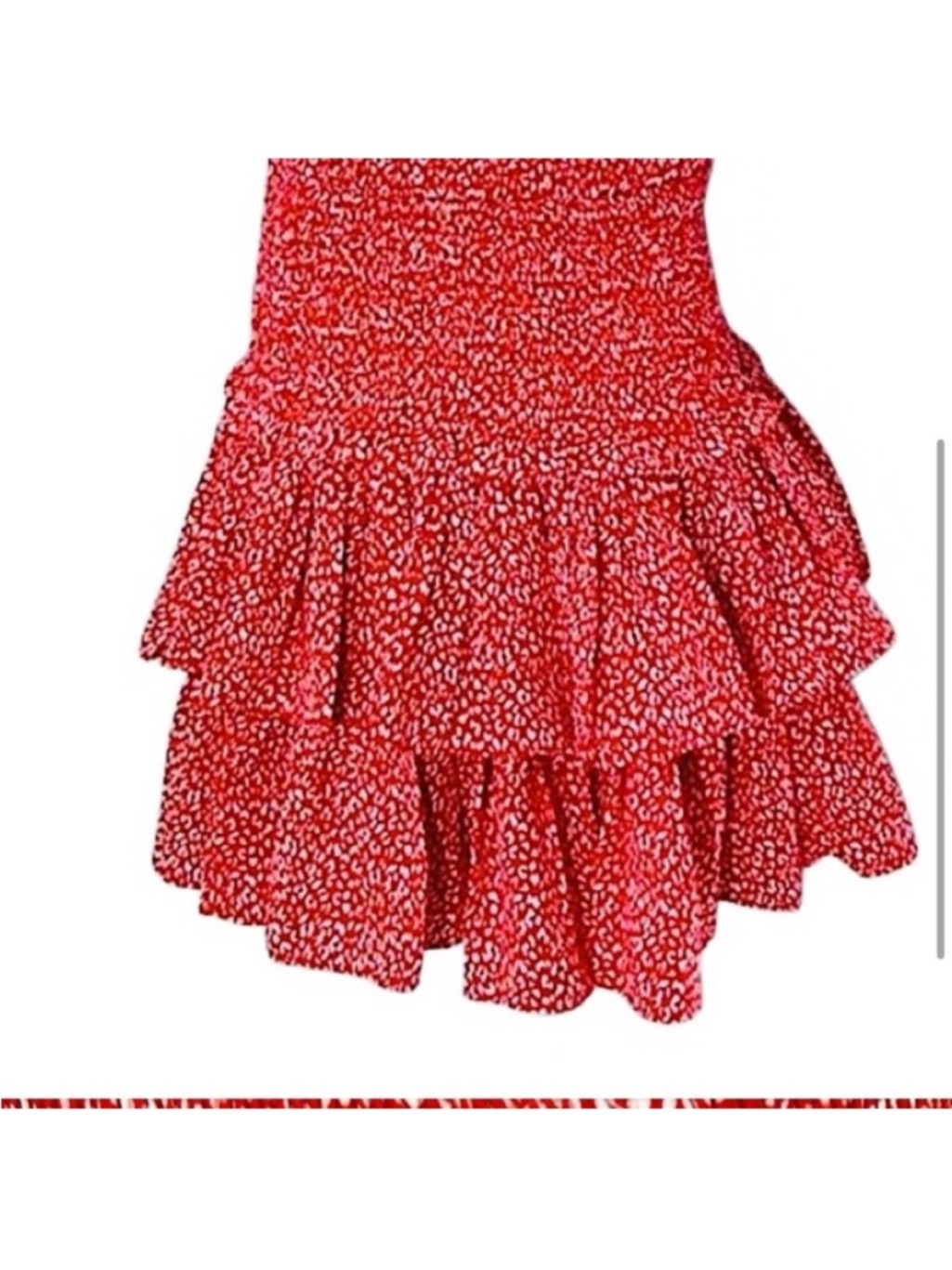 Mlixology-"We're All Pretty Girls"-Tiered Ruffle Smocked Mini Skirt Size: Medium — image 2 of 7